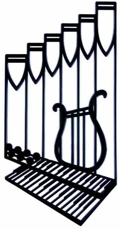 Silhouette Moulded Black Plastic Organ