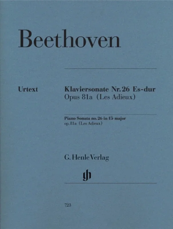Sonata Op 81A No 26 E Flat Urtext (Softcover Book)