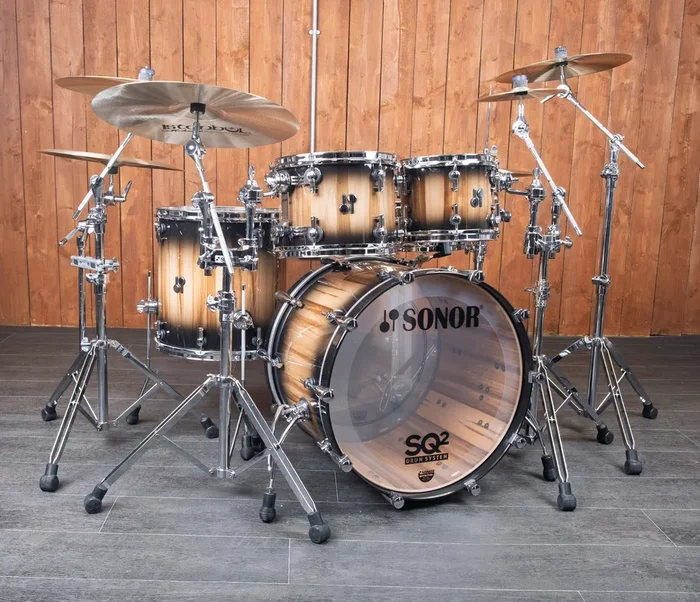 SONOR SQ2 22 ” 4-piece Shell Pack In American Walnut Violet Burst High Gloss