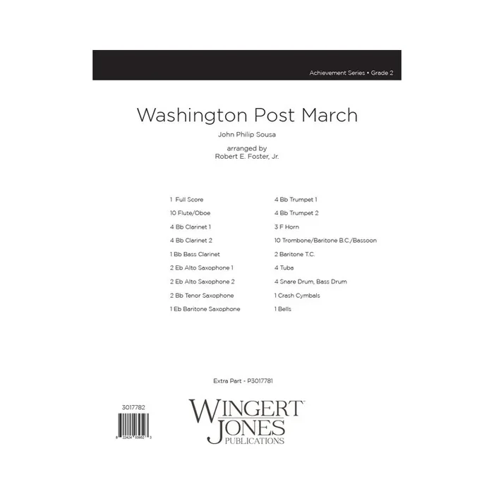 Sousa, John Philip – Washington Post March – Full Score