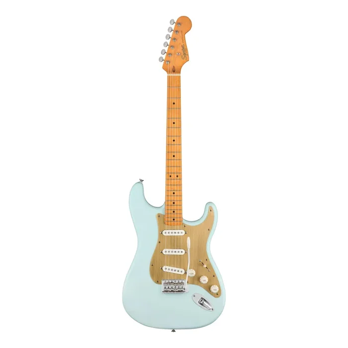 Squier 40th Anniversary Stratocaster Vintage Edition Electric Guitar – Satin Sonic Blue