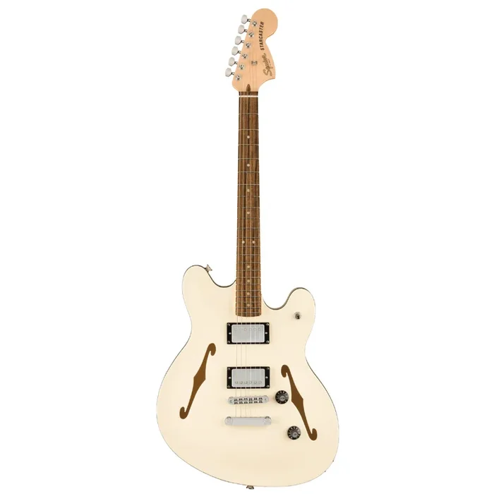 Squier Affinity Starcaster Electric Guitar Deluxe w/Laurel Fretboard – Olympic White