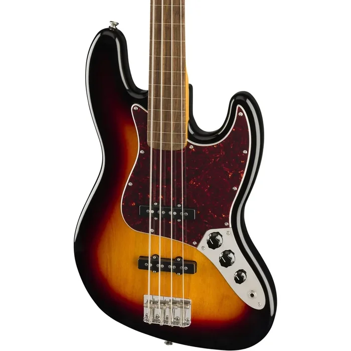 Squier by Fender Classic Vibe 60’s Fretless Jazz Bass – Laurel – 3-Tone Sunburst