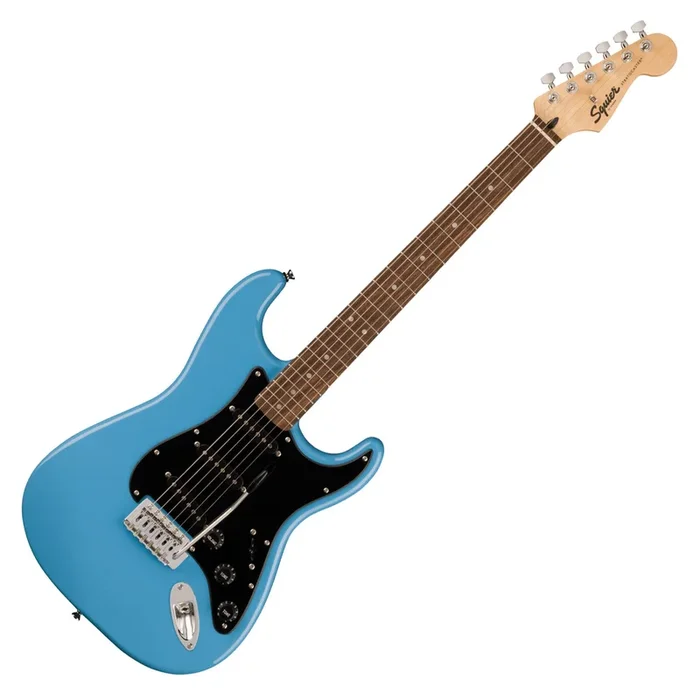 Squier Sonic Stratocaster Electric Guitar Laurel Black Pickguard in California Blue – 0373151526