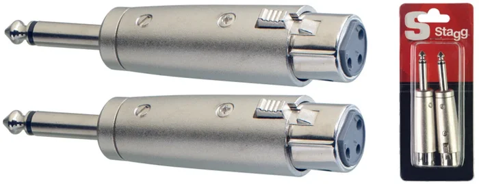 Stagg 2x Mono Phono 6.3mm Jack – XLRF