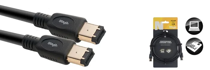 Stagg NCC3FW6 3M/10FT Firewire Cable 6PIN-400