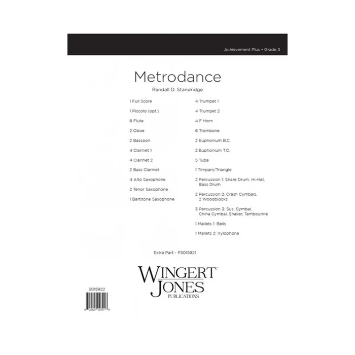 Standridge, Randall – Metrodance – Full Score