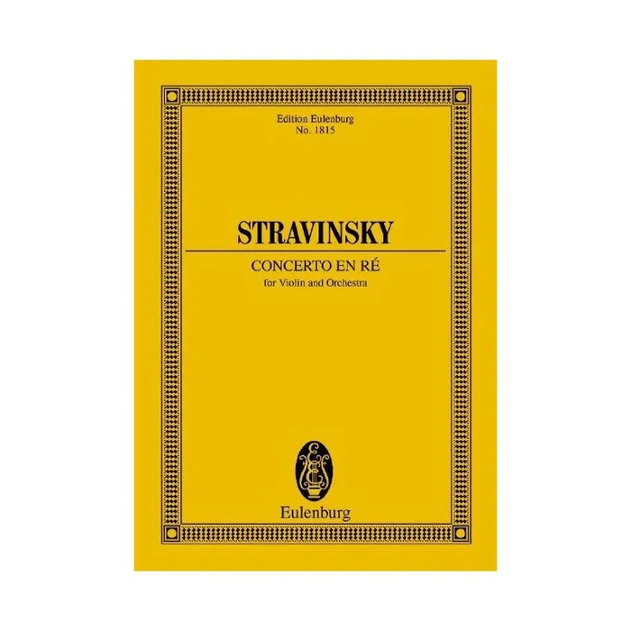 Stravinsky, Igor – Concerto en ré – Concerto in D