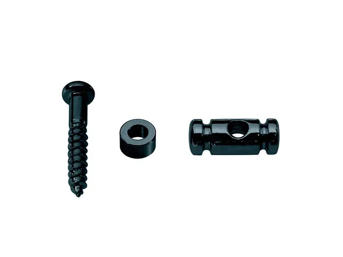 String retainer, cylinder model, height 6.5mm, with spacer and screw, black