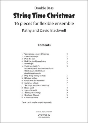 String Time Christmas: Double Bass Part: 16 Pieces For Flexible Ensemble