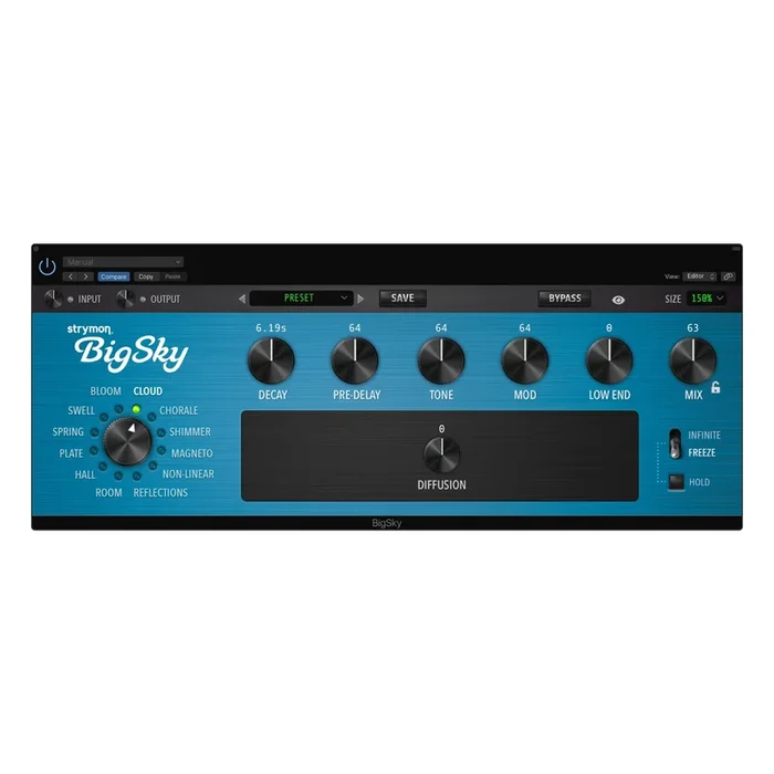 Strymon BigSky Plug In Multidimensional Reverb Workstation Plug-in