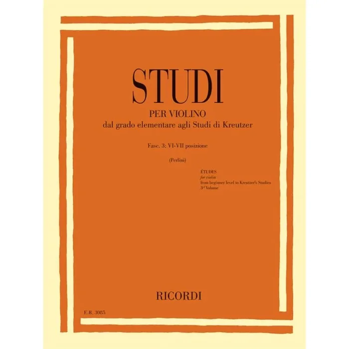 Studi per violino – Fasc. III: VI-VII posizione