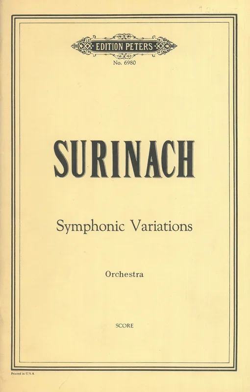 Surinach: Symphonic Variations