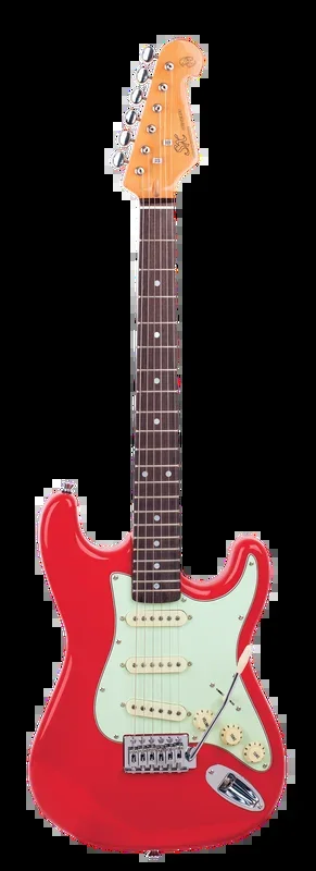 SX VES34FR 3/4 Size Electric Guitar – Fiesta Red