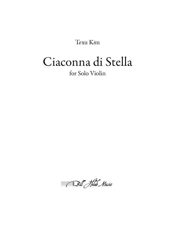 T. Kim: Ciaconna di Stella