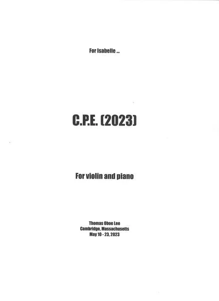 T.O. Lee: C.P.E.