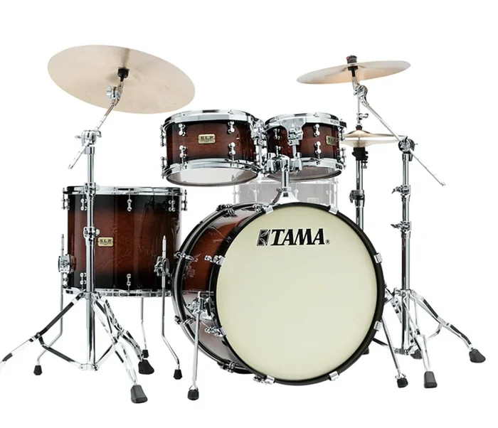 TAMA SLP Dynamic Kapur 4-Piece Shell Pack – Gloss Black Kapur Burst