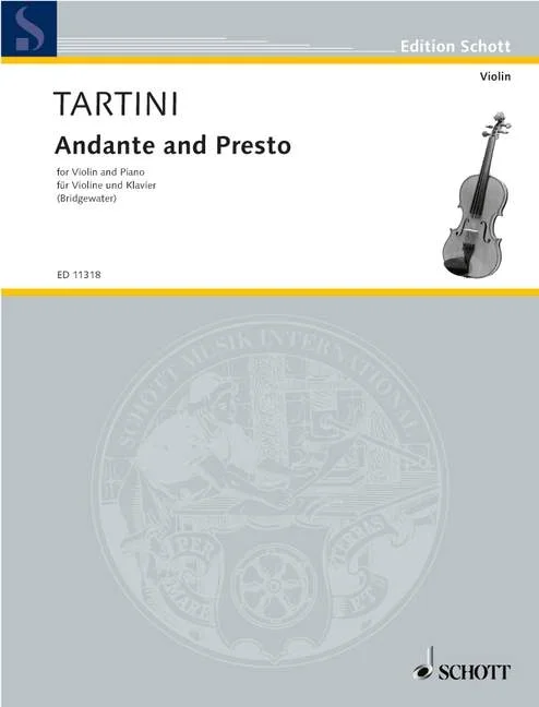 Tartini, Giuseppe : Tartini, Giuseppe : Andante and Presto, – violin and piano – Schott Digital