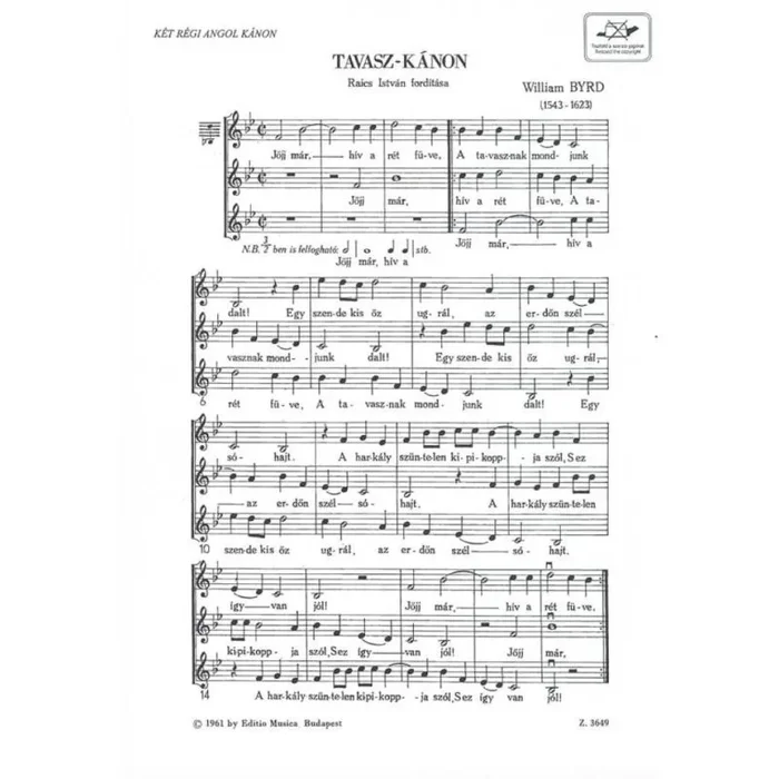 Tavasz-kanon , Tolts a borbol