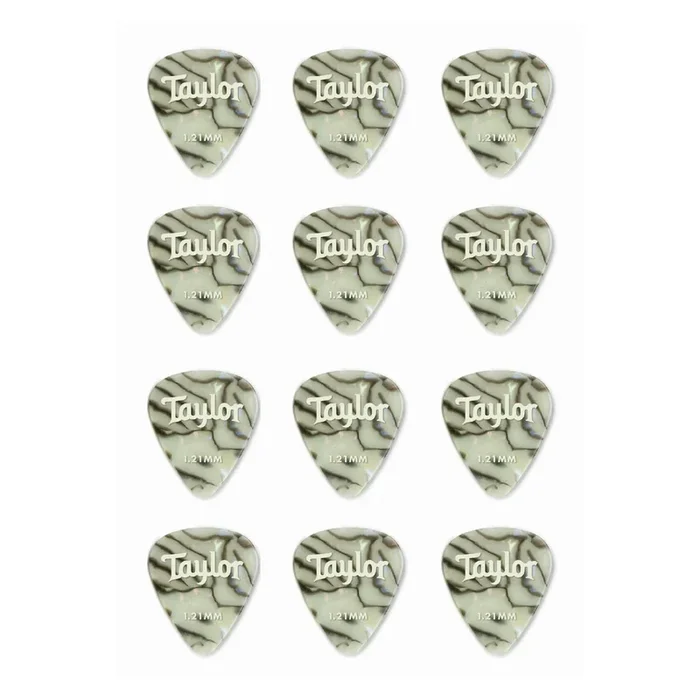 Taylor 1.21mm Celluloid 351 Guitar Pick 12 pack – Abalone