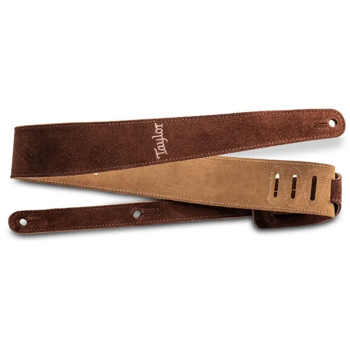 Taylor 2.5 Inch Chocolate Embroidered Suede Strap – 440025