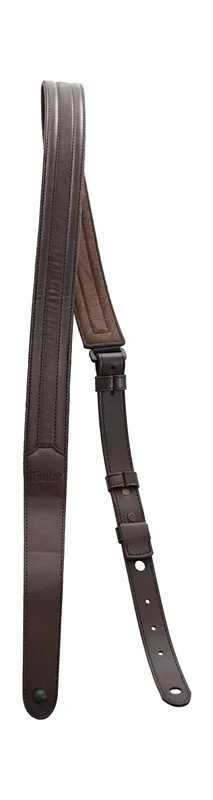 Taylor Slim Vegan Leather Strap Chocolate Brown Engraving 1.5 Inch