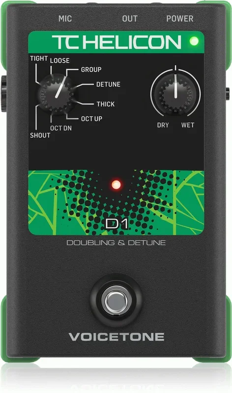 TC Helicon Voicetone D1 Vocal Doubling Effects Pedal
