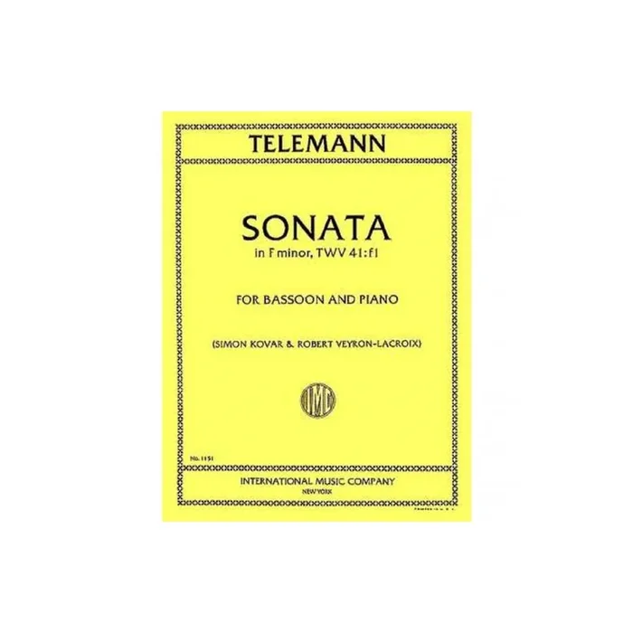 Telemann, Georg Philipp – Sonata in F minor TWV41:f1