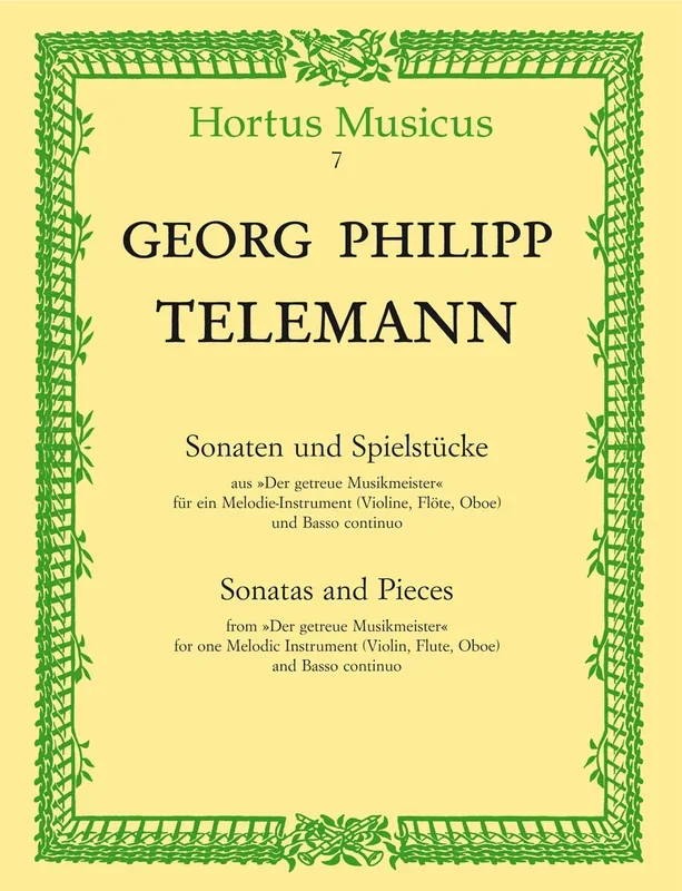 Telemann: Sonatas and Pieces from “Der getreue Musikmeister ” for One Melodic Instrument