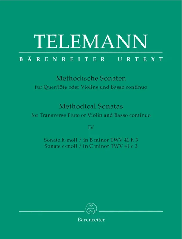 Telemann: Twelve Methodical Sonatas Volume 4 for Flute & Piano