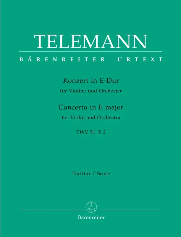 Telemann: Violin Concerto in E (TWV51:E2) – Full Score
