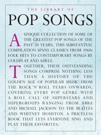 The Library Of Pop Songs: Piano Vocal Guitar