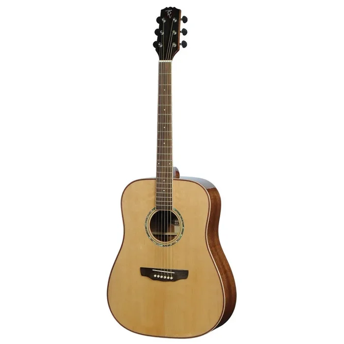 Timberidge ‘1 Series’ Spruce Solid Top & Mahogany Solid Back Acoustic-Electric Dreadnought Guitar (Natural Gloss)