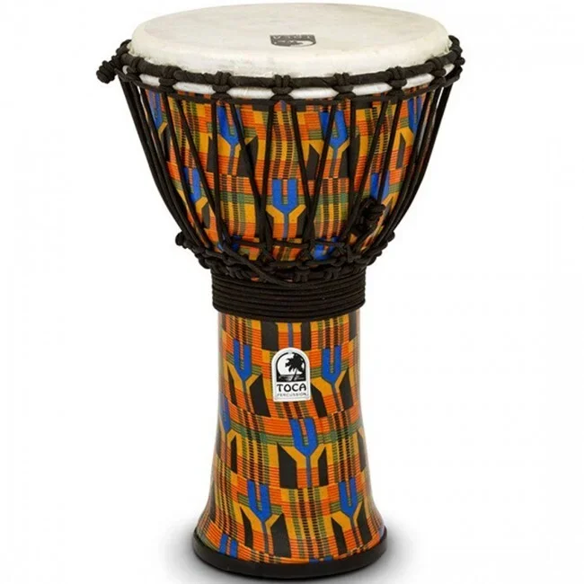 Toca Freestyle 2 Djembe 9” Inch Kente Tuned TOCTF2DJ9K