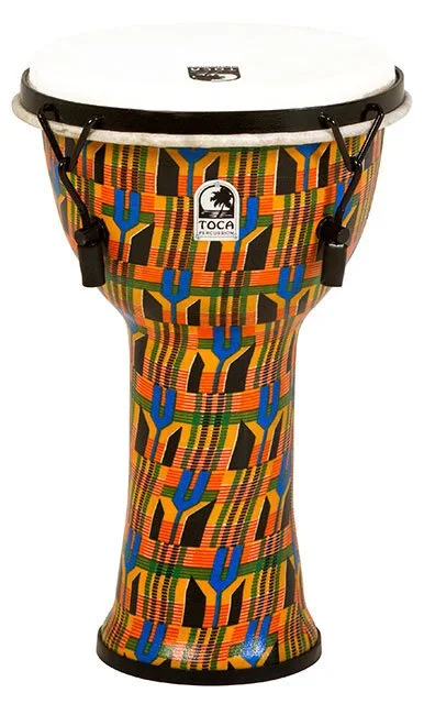 Toca Freestyle 2 Series Mech Tuned Djembe 9″ in Kente Cloth