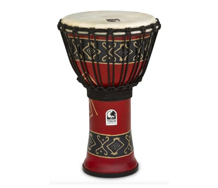 Toca Freestyle 9 ” Rope Tuned Djembe in Bali Red