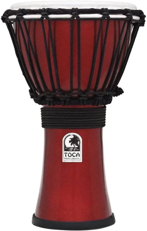 Toca TFCDJ-7MR Freestyle Colorsound 7-Inch Djembe – Metallic Red