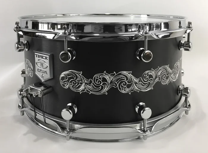 Trick Custom AL13 6.5×14 Hand Engraved Snare Drum