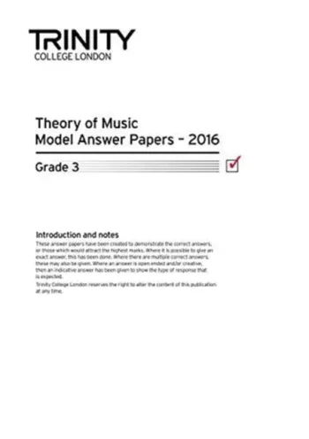 Trinity College London Theory Model Answers Paper (2016) Grade 3