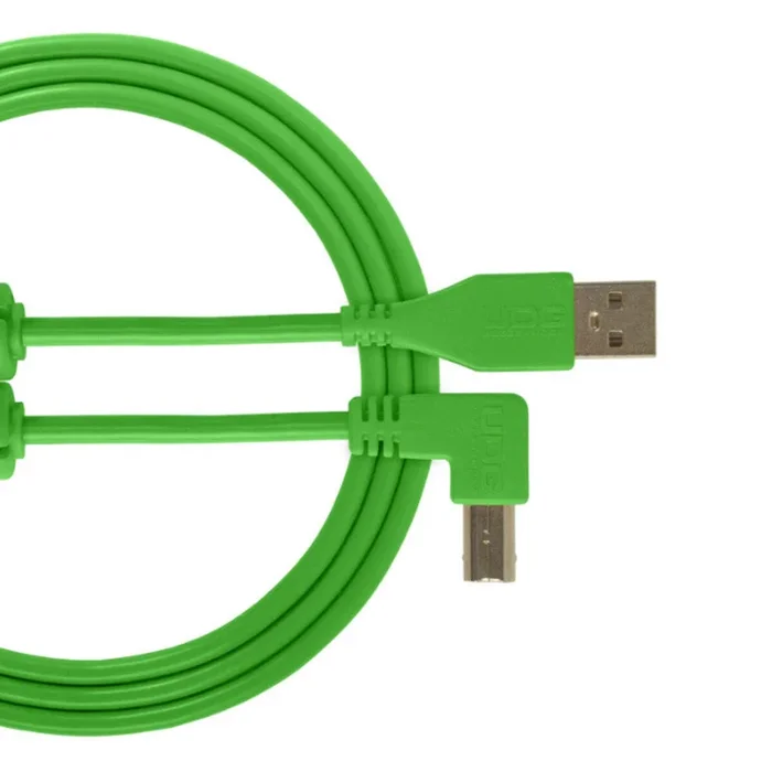UDG Ultimate U95004 USB2 Cable A-B Green Angled 1m