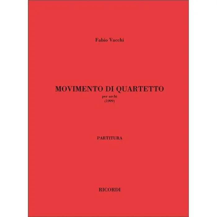 Vacchi, Fabio – Movimento Di Quartetto