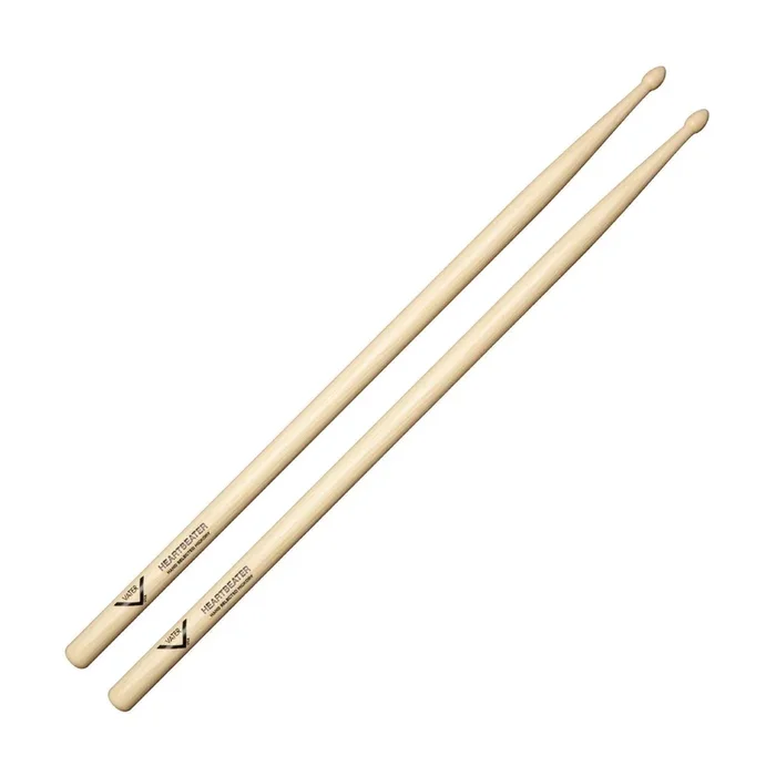 Vater VHHBW American Hickory Heartbeater Drumsticks – Wood Tip