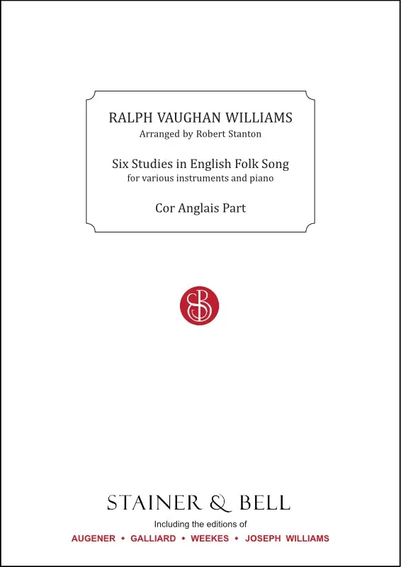 Vaughan Williams: 6 Studies in English Folk Song (arr. for english horn)