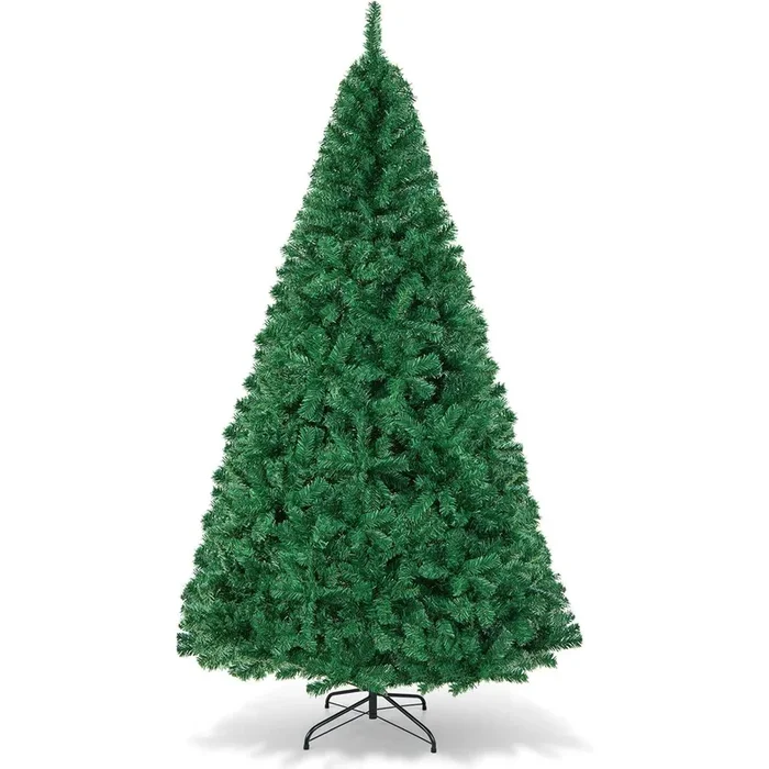 Vebreda 7.5ft Premium Christmas Tree, Pine Hinged Artificial Holiday Tree W/ 1500 Tips, Metal Base – Green