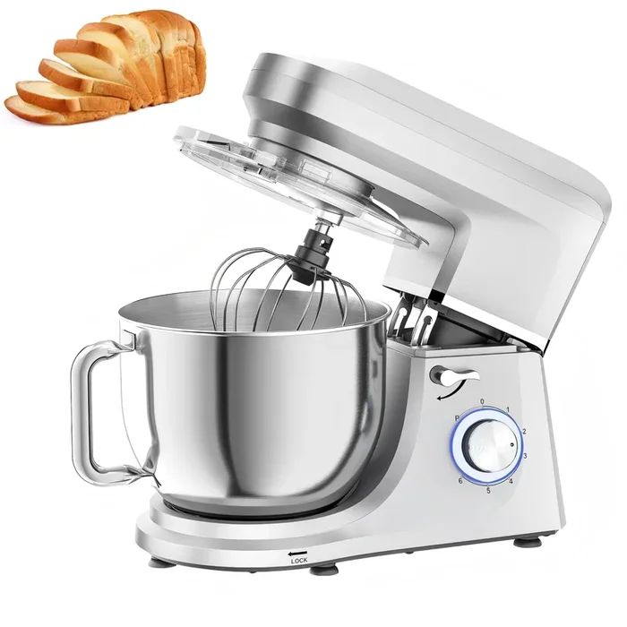 Vebreda 7.5Qt Stand Mixer 6 Speed Electric Food Mixer Kitchen Mixer for Daily Use Includes Beater Dough Hook Black