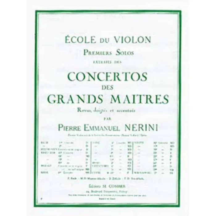 Viotti, Giovanni Battista – Solo n°1 du concerto n°13