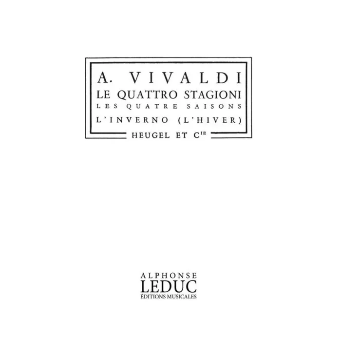 Vivaldi, Antonio – 4 Saisons L’Hiver