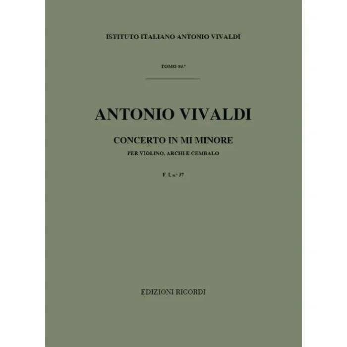 Vivaldi, Antonio – Concerto In Mi Min. RV 278