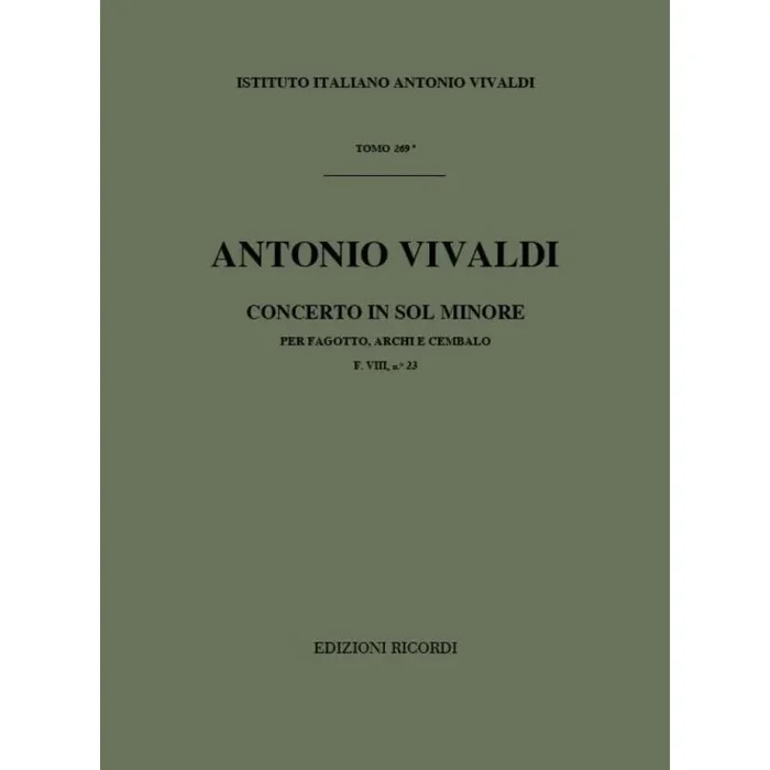 Vivaldi, Antonio – Concerto per Fagotto, Archi e BC in Sol Rv 495