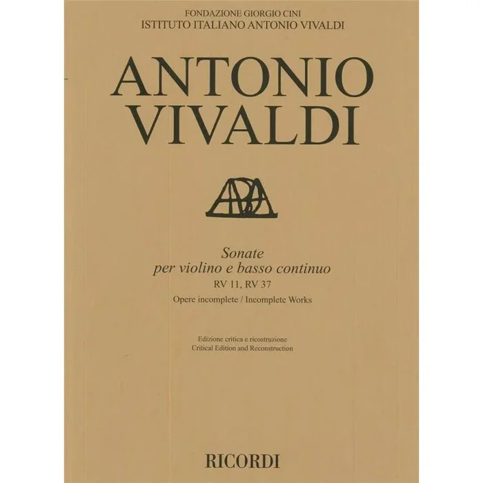 Vivaldi, Antonio – Sonate per violino e basso continuo RV 11, RV 37